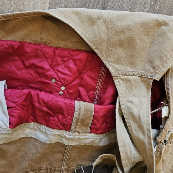 Carhartt bibs khacki tan insulated 48x34 - Picture 10 of 16